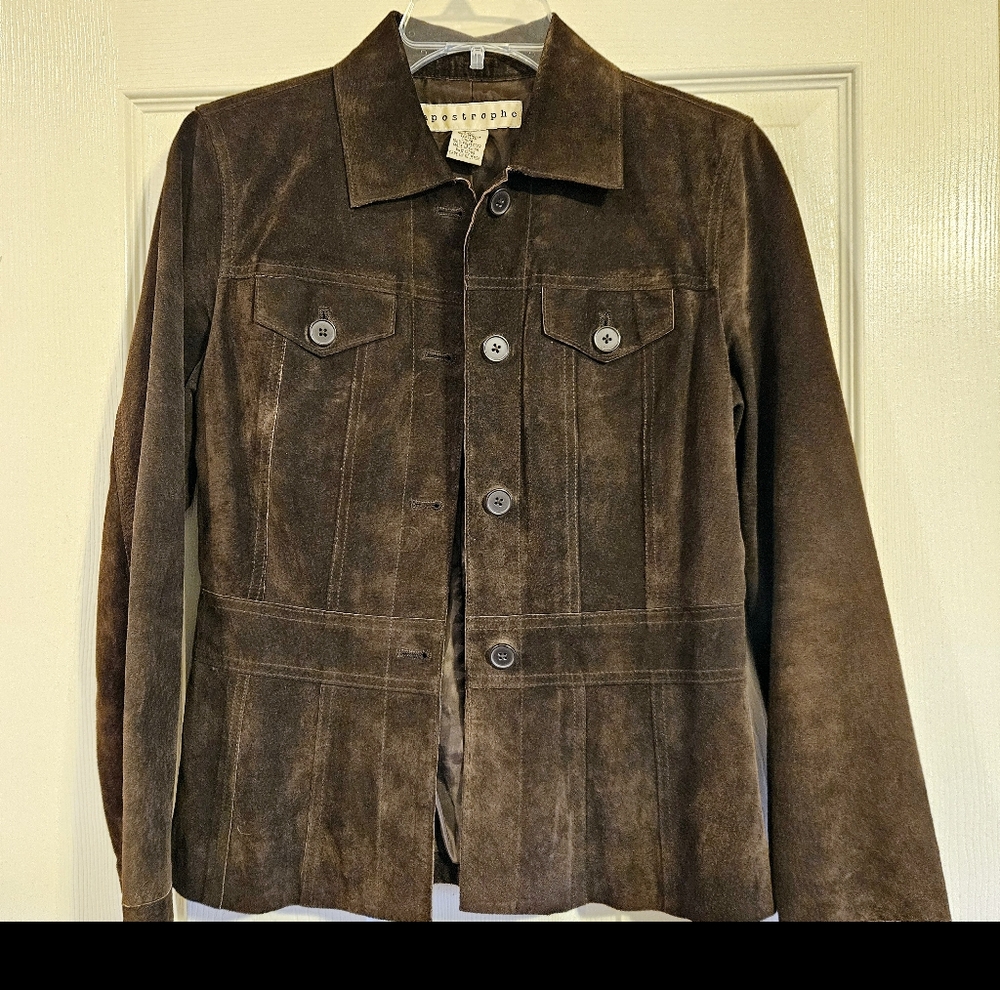 Brown Suede Jacket 100% leather!